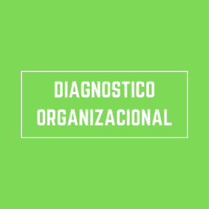 Cuadro verde con el texto diagnóstico organizacional