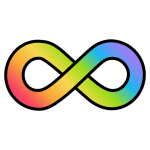 Logo infinito colores neurodivergencias